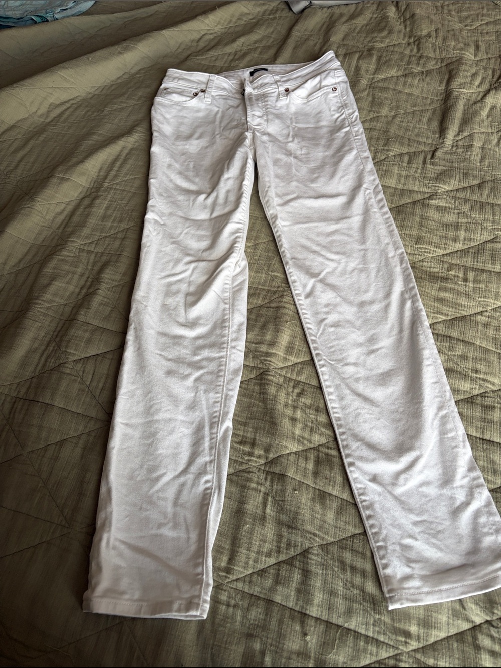 Express White Straight-Leg Women's Jeans
